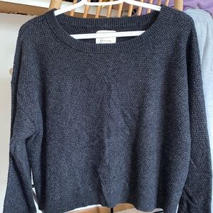 Aerie/offline dark grey super soft long sleeve sweater